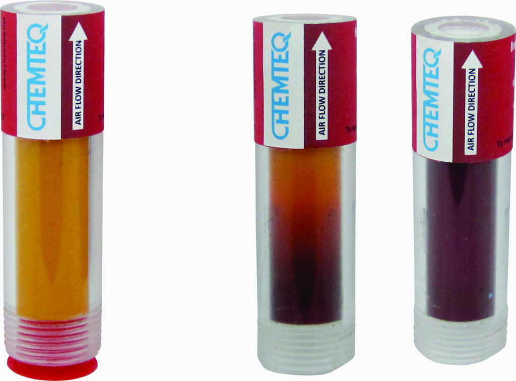 Acid Vapors Filter Change Indicator. Acetic, hydrochloric and Nitric acid