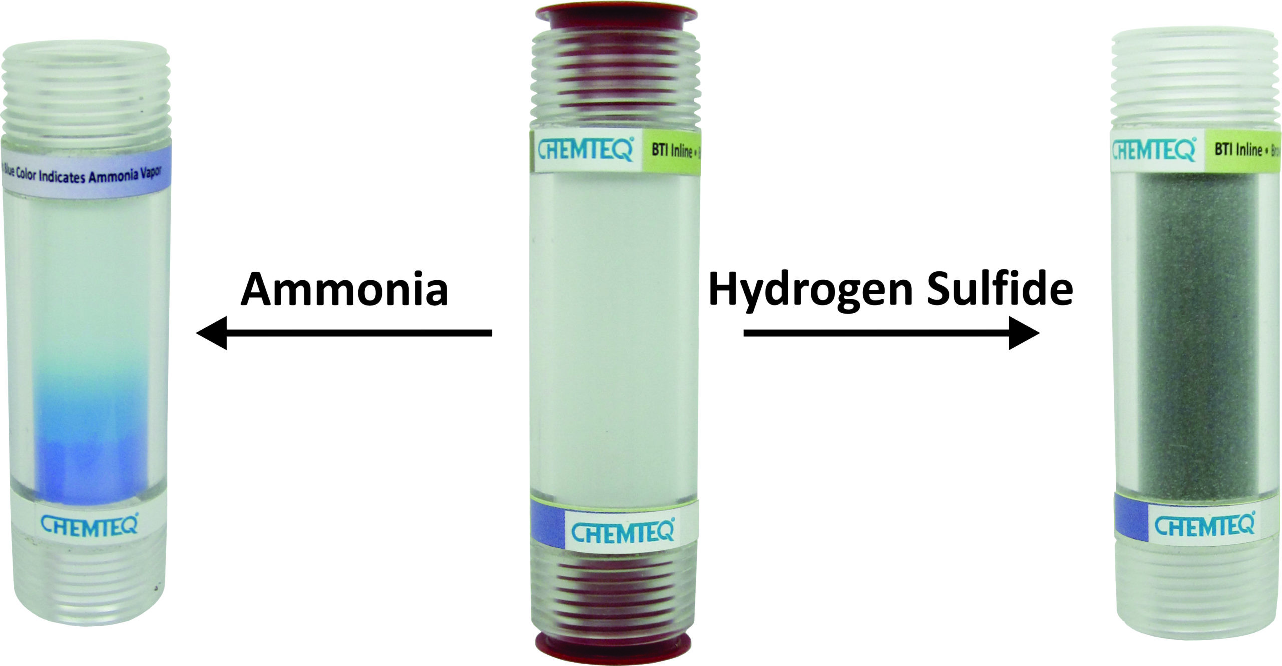Ammonia & Hydrogen Sulfide Breakthrough Indicator Inline. Direct read, real time, reliable and cost effective indicator