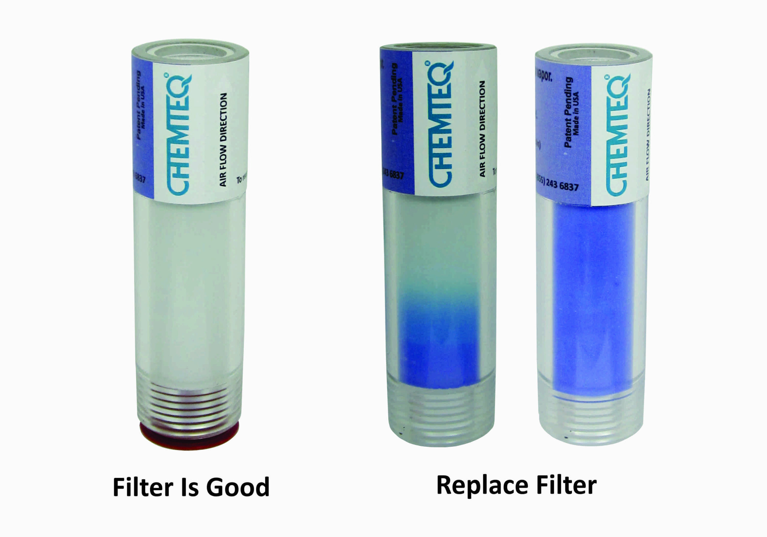 Ammonia Filter Change Indicator. Reliable protection from toxic ammonia
