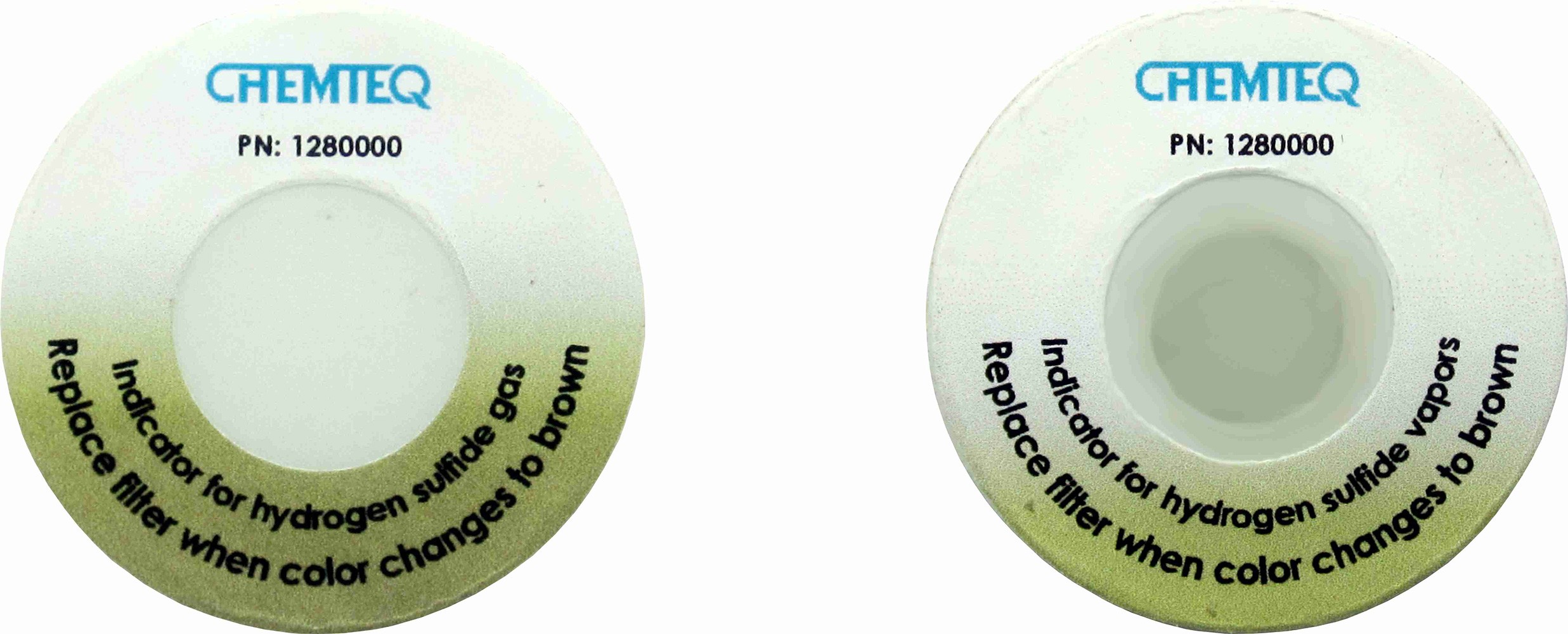 Hydrogen Sulfide Filter Breakthrough Indicator Sticker – BTIS for ductless hood and fume extractor filters. Reliable and cost effective.