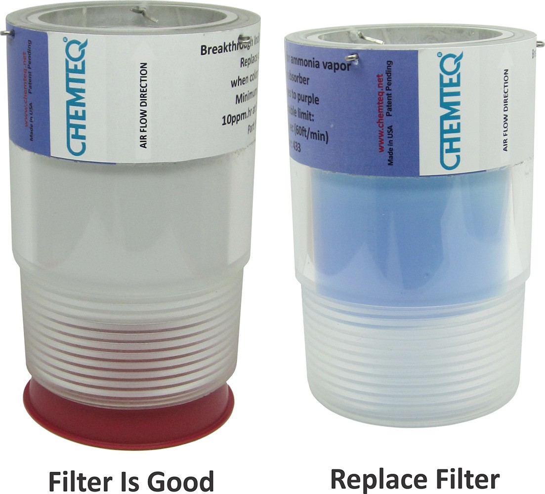 Ammonia Filter Change Indicator (BTI3). The indicators are reliable and cost effective for protection from exposure to ammonia.