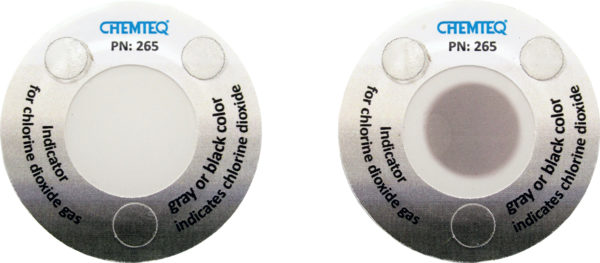 Chlorine Dioxide Breakthrough-Indicator Sticker B (BTIS B).