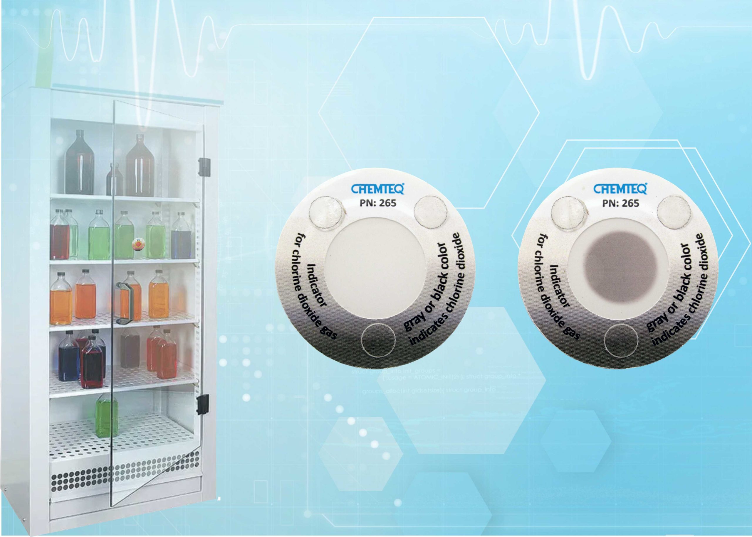 Chlorine Dioxide Breakthrough-Indicator Sticker B (BTIS B).