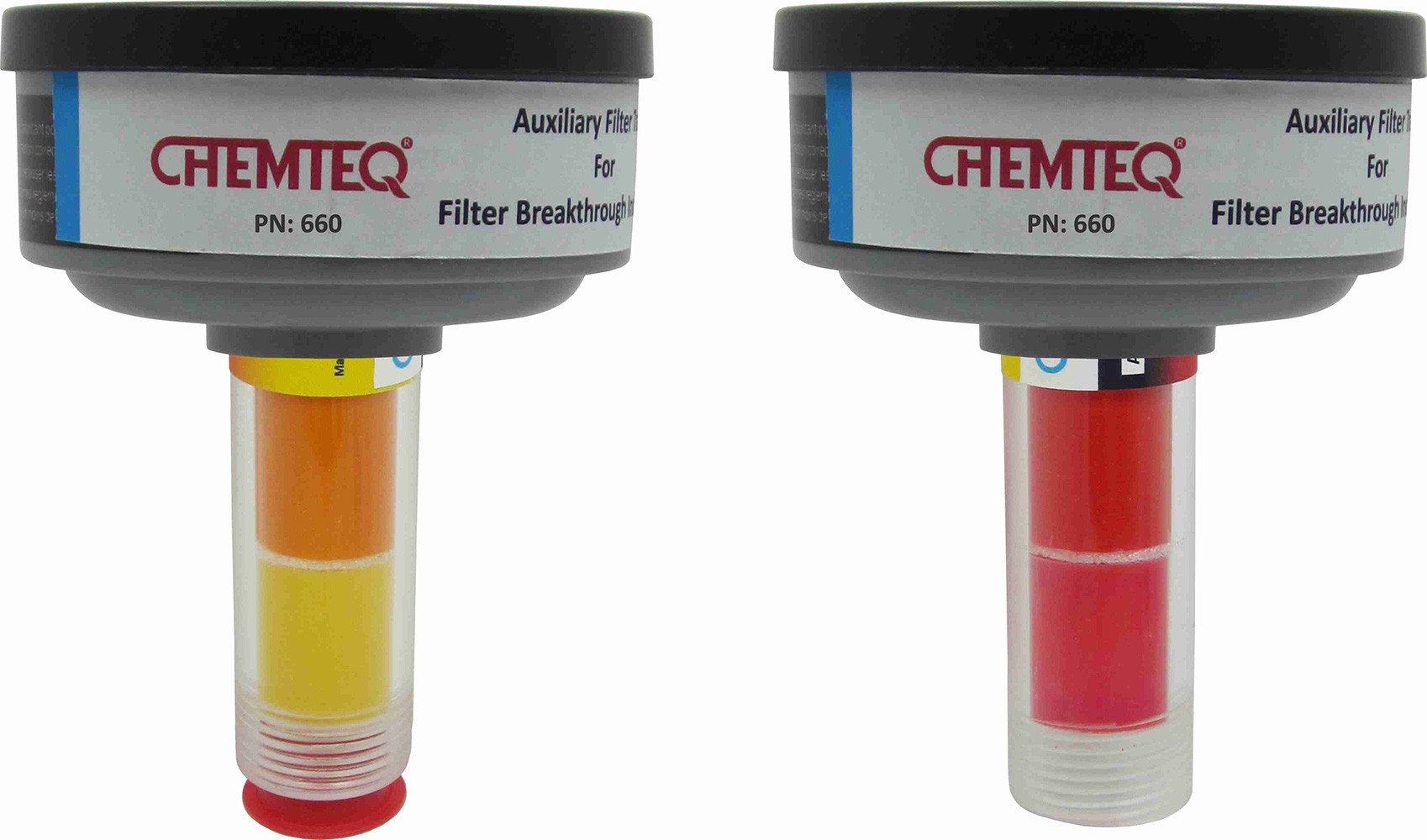 Halogens Filter Change Indicator (BTI-AFT) with auxiliary filter trap