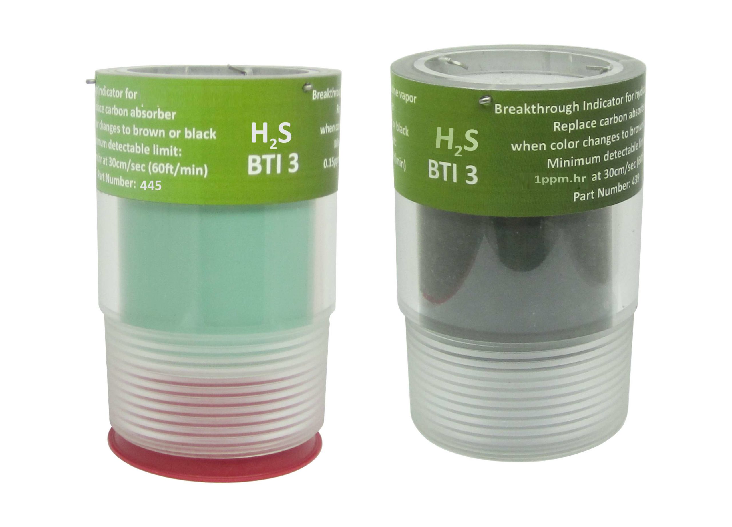 Hydrogen Sulfide Breakthrough Indicator Waterproof High Capacity (BTI3). Reliable and effective for protection from Hydrogen Sulfide.