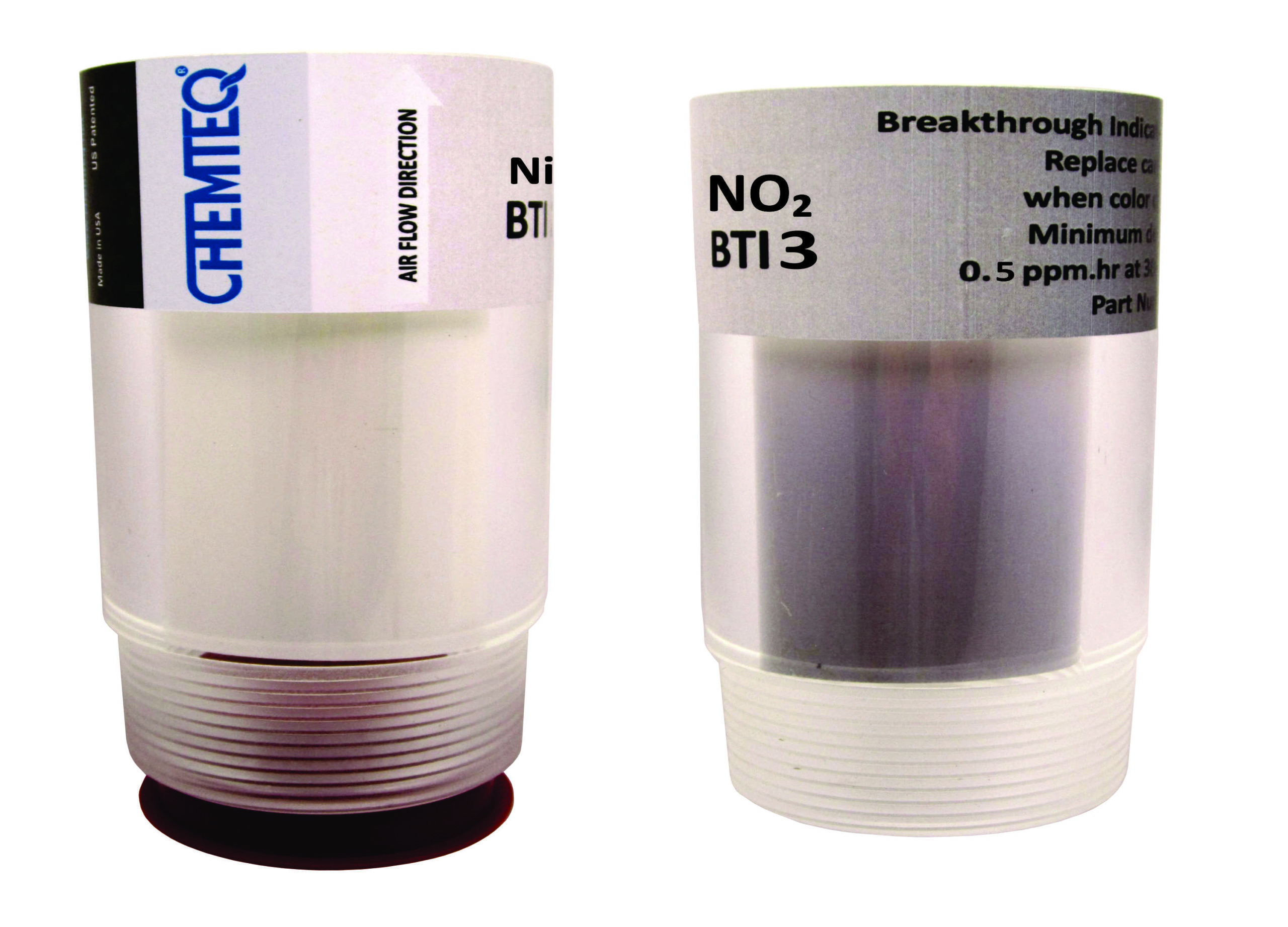 Nitrogen Dioxide Breakthrough Indicator (BTI3). The indicators are reliable and cost effective for protection from nitrogen dioxide.