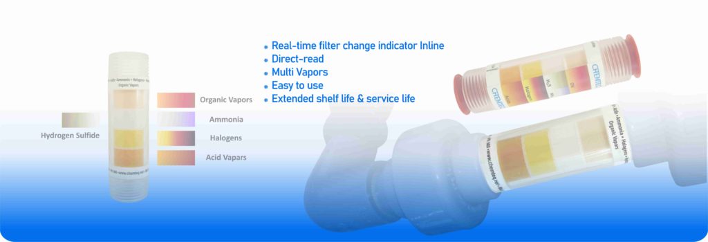 BTI Inline MV Breakthrough Indicators Multi-Vapors Inline is qualitative colorimetric indicator for real-time indication of multiple gases and vapors