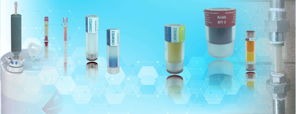 Chemteq Filter Breakthrough Indicators are filter change indicators that indicate the saturation and exhaustion of carbon adsorbers and filters.