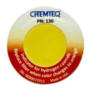 Hydrogen Cyanide Filter Breakthrough-Indicator Sticker- BTIS